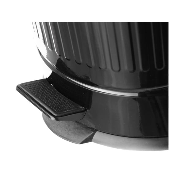 Melna metāla atkritumu urna ar pedāļiem Casa Selección, 20 l-image-2