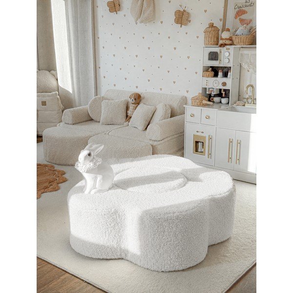 Balts buklē putu rotaļu laukums (3 gab.) augstums 27 cm 88x90 cm – Meowbaby-image-1