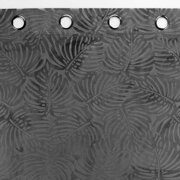 Antracīta pelēks samta aizkars 140x240 cm Analia – douceur d'intérieur-image-2