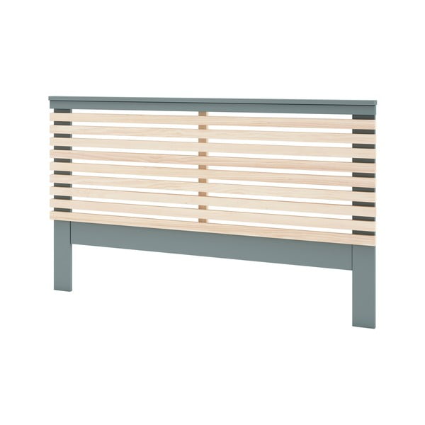 Dabīga toņa/dūmakaini zaļš gultas galvgalis ar priedes koka imitāciju 146x100 cm Pisco – Marckeric-image-2