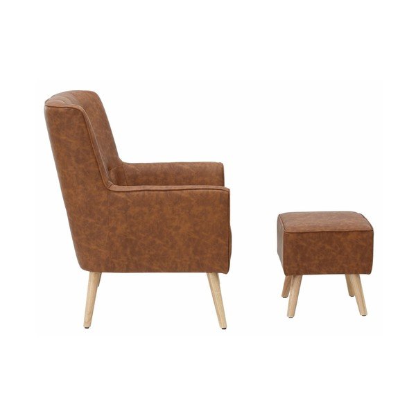 Brūns krēsls ar kāju balstu Støraa Candy-image-1