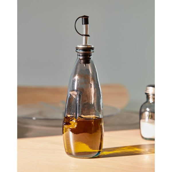 Stikla pudele eļļai vai etiķim Kave Home Rohan, augstums 24 cm-image-1