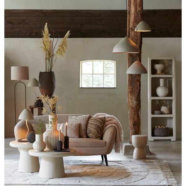 Bēšs apaļš žurnālgaldiņš ø 60 cm Kulona – Light & Living-image-1