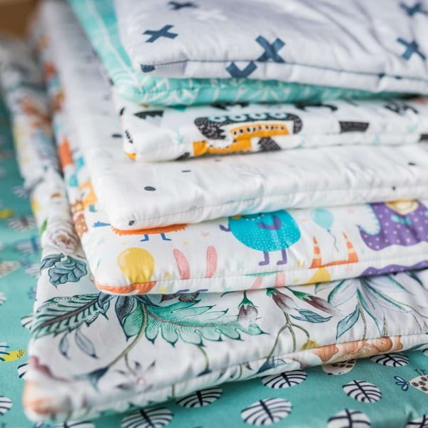 Balts/oranžs bērnu gultiņas komplekts Sweet Dreams – Yellow Tipi-image-1