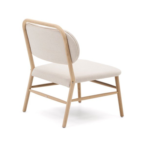 Bēšs atpūtas krēsls no šenila auduma Helda – Kave Home-image-4