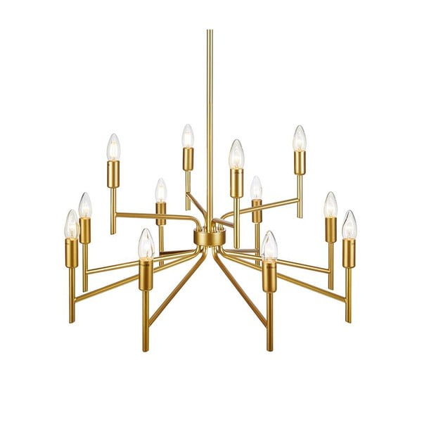 Divpadsmit spuldžu griestu lampa zeltītā krāsā Markslöjd Regent-image-3