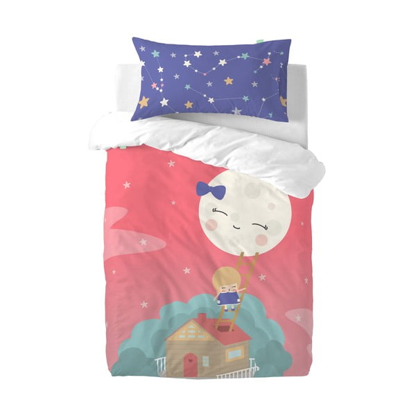 Happynois Mēness sapnis bērnu gultasveļa no tīras kokvilnas, 115 x 145 cm
