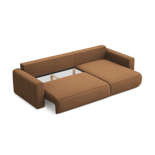 Terakotas oranžs salokāms/ar uzglabāšanas vietu stūra dīvāns (ar labo stūri/ar zvilni) Kapua – Makamii-image-3