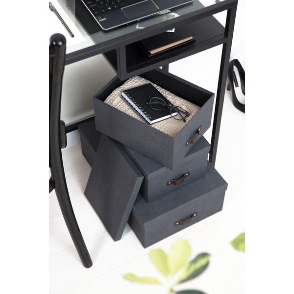 3 melnu uzglabāšanas kastu komplekts Bigso Box of Sweden Inge-image-2