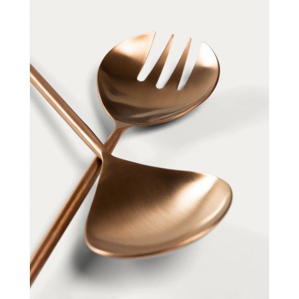 Nerūsējošā tērauda galda piederumi salātiem (2 gab.) Kelda – Kave Home-image-1