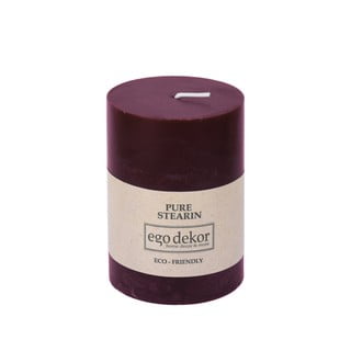 Vīna sarkana svece Eco candles by Ego decor Friendly, degšanas laiks 37 h