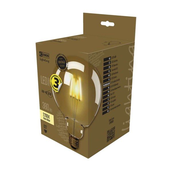 LED spuldze Vintage G125 Warm White, 4W E27 - EMOS-image-2