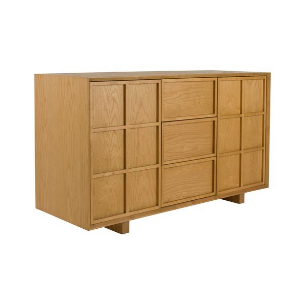 Dabīga toņa oša masīvkoka kumode 120x70x45 cm Raster – Zuiver-image-2