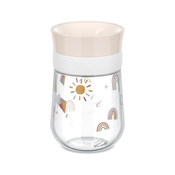 Bēša plastmasas bērnu krūze 300 ml Sunshine & Rainbow – Mepal