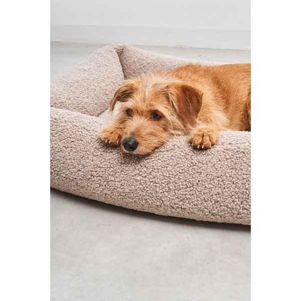 Bēša buklē mājdzīvnieku gulta suņiem 71x91 cm Senso Greige M – MiaCara-image-3