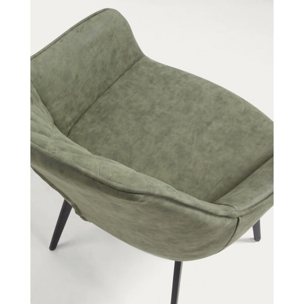 Haki mākslīgās ādas pusdienu krēsli (2 gab.) Amira – Kave Home-image-1