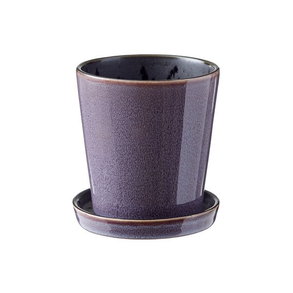 Violets keramikas pods ar paliktni Bitz Jungle, ø 10 cm