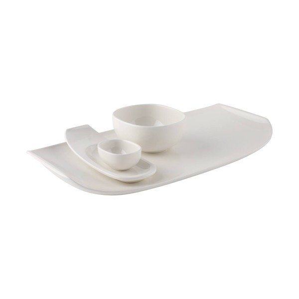 Balts porcelāna šķīvis Villeroy & Boch Urban Nature, 50 x 25 cm-image-3