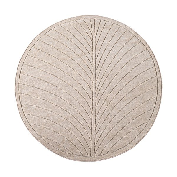 Bēšs apaļš iekštelpu un āra paklājs ø 80 cm Nova 1204 – Ayyildiz Carpets
