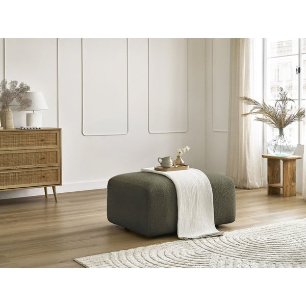 Zaļš kāju soliņš no buklē auduma Tina – Bobochic Paris-image-1