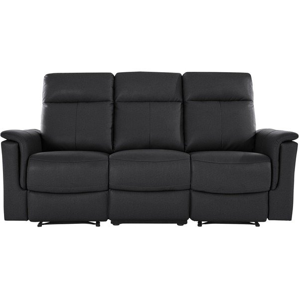Melns ādas dīvāns 197 cm Southbrook – Støraa