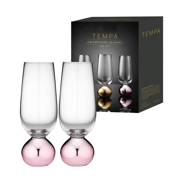 Dzirkstošā vīna glāžu komplekts (2 gab.) 250 ml Astrid Rose – Ladelle-image-2