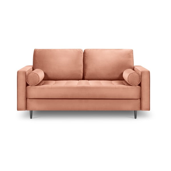 Rozā samta dīvāns Milo Casa Santo, 174 cm