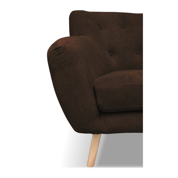 Brūns divvietīgs dīvāns Cosmopolitan design Londona, 162 cm-image-3