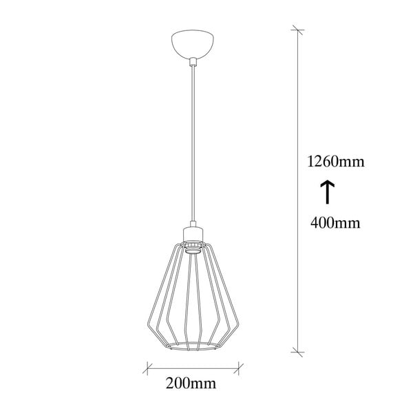 Melna metāla griestu lampa Opviq lights Mando-image-3