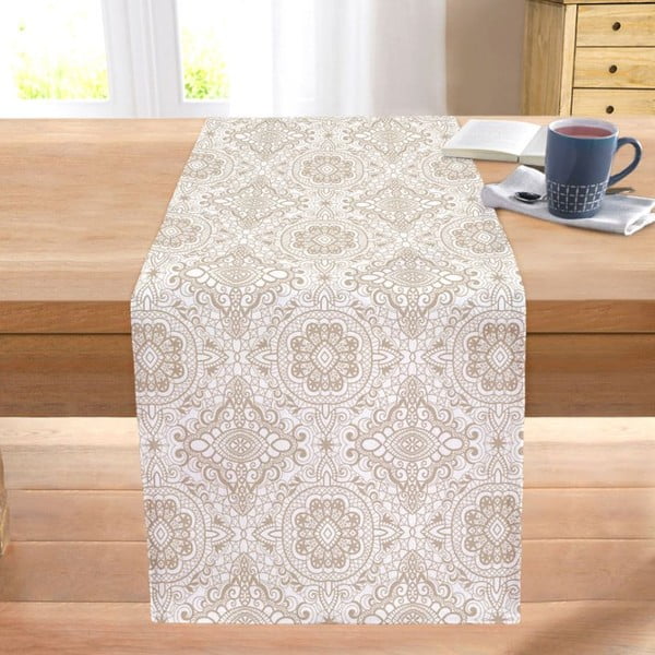 Galda celiņš 40x130 cm Beige Mandala – Mila Home-image-1