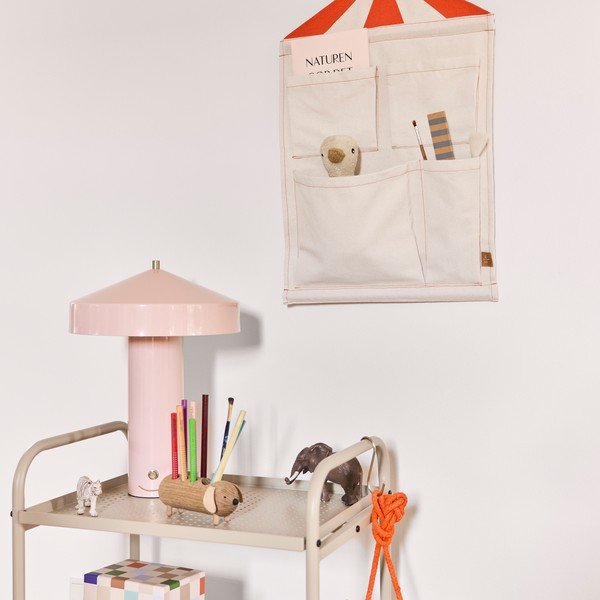 Krēmkrāsas tekstila piekaramais organizators 40x1x60 cm Circus – OYOY Mini-image-2