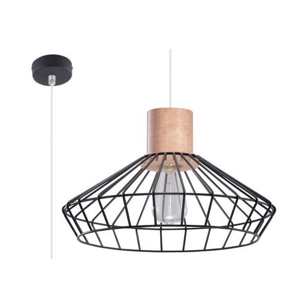 Melna piekaramā lampa Sollux Avilla-image-1