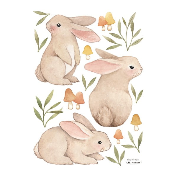 Uzlīmju loksne 30x42 cm Bunnies – Lilipinso