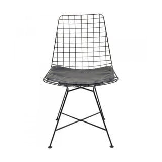 Melns tērauda pusdienu krēsls Kare Design Grid
