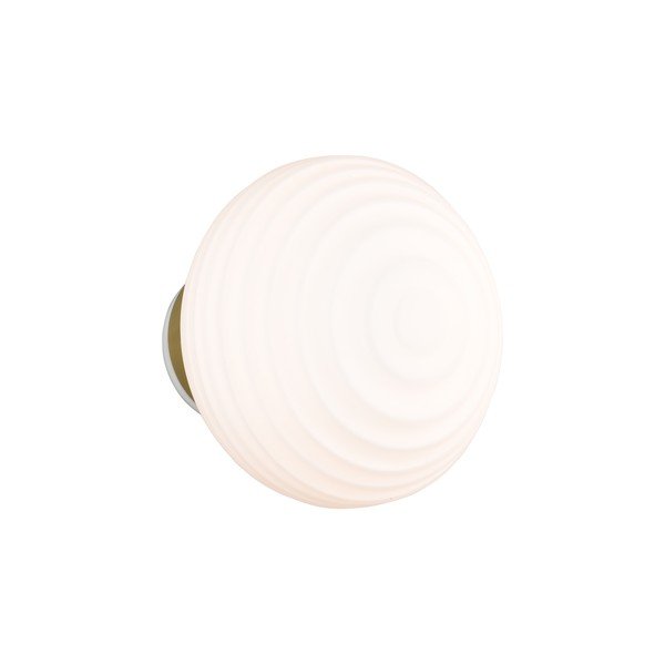 Balta stikla LED sienas lampa ar USB ø 15,5 cm Earl – Reality-image-3