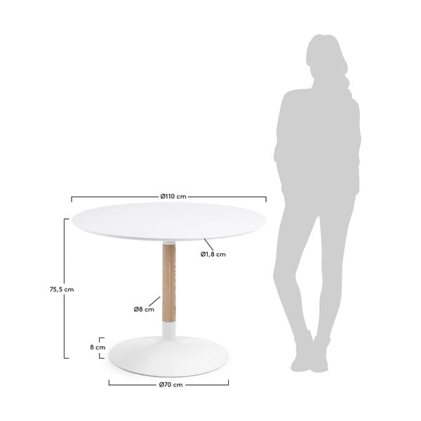 Ēdamgalds Kave Home Tic, ⌀ 110 cm-image-3
