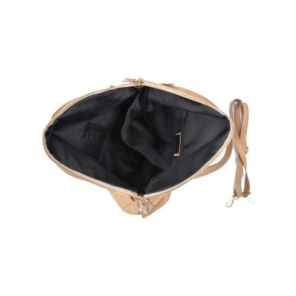 Smilškrāsas ādas rokassoma Carla Ferreri Hobo-image-4