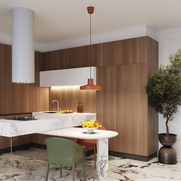 Oranža piekaramā lampa ar metāla abažūru Vito – Sollux-image-2