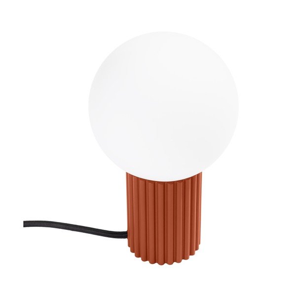 Oranža galda lampa ar stikla abažūru (augstums 19 cm) Orbital – Sollux