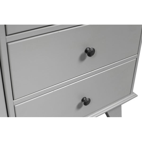 Gaiši pelēks priedes masīvkoka bērnu drēbju skapis 98x190 cm Lily – WOOOD-image-1