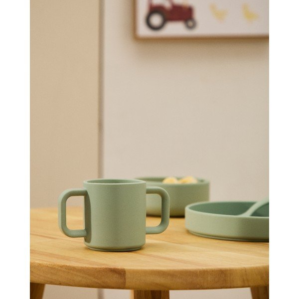 Gaiši rozā/tirkīzzilas silikona bērnu krūzes (2 gab.) Lili – Kave Home-image-2