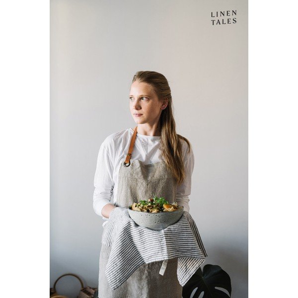 Lina trauku dvielis 45x65 cm Thin Black Stripes – Linen Tales-image-1