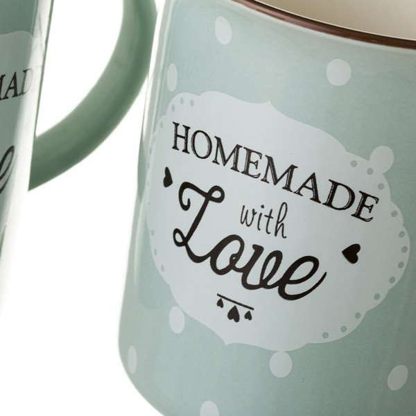 Zaļi pelēka kaula porcelāna krūze Unimasa Homemade, 320 ml-image-2