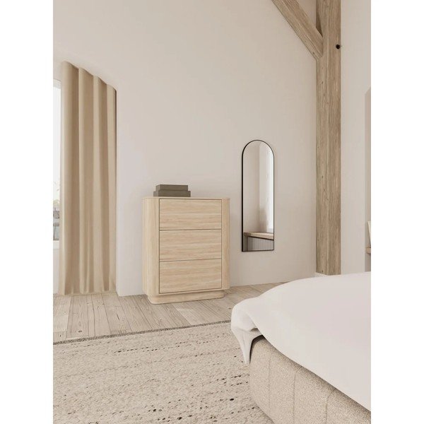Gaiša dabīga toņa kumode ar ozolkoka imitāciju 90x107x40 cm Atmore – Actona-image-1