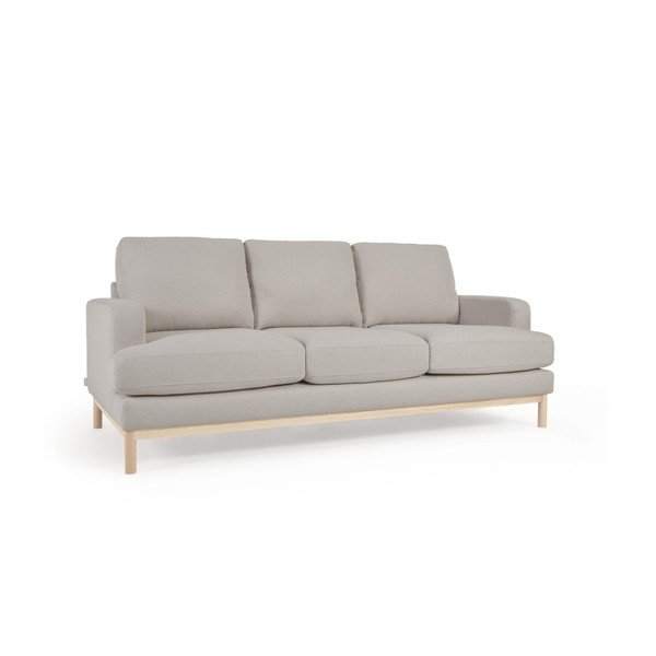 Pelēks dīvāns no buklē auduma 203 cm Mihaela – Kave Home-image-2