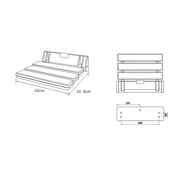 Dušas sēdeklis Aqualine Handicap – Sapho-image-1