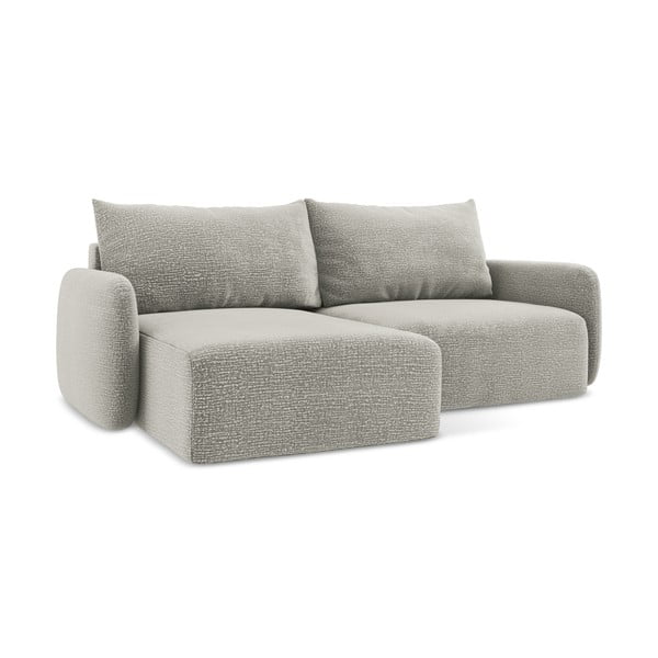 Gaiši pelēks salokāms/ar uzglabāšanas vietu stūra dīvāns (ar kreiso stūri) Kalena – Makamii-image-1