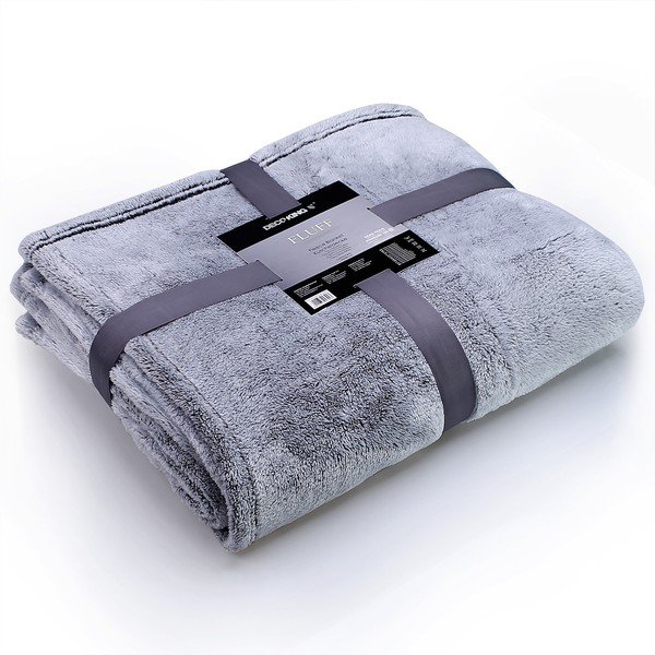 DecoKing Fluff Kokogles pelēka mikrošķiedras sega, 220 x 240 cm-image-3