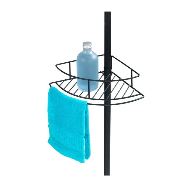 Melns pagarināms stūra plaukts dušai Wenko Dolcedo, 23 x 31 cm-image-4