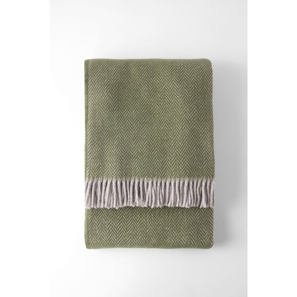 Zaļš pleds ar kokvilnu Euromant Skyline, 140 x 160 cm